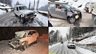 Live crash near Atal tunnel 😱  Sliding cars in BlackIce  Sabko rescue karna pada [upl. by Lotsirhc]