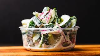 Creamy Cucumber Salad  The Best Easy Summer Side [upl. by Bessy]