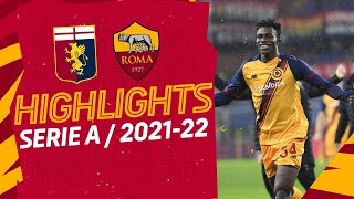 Genoa 02 Roma  Serie A Highlights 202122 [upl. by Neyu]