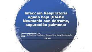 Neumonía con derrame supuracion pulmonar [upl. by Aicats]