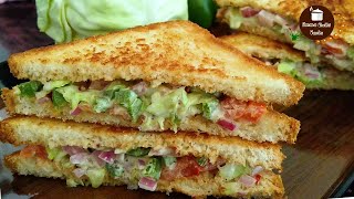 Veg Sandwich Recipe 👉బయట కొనేబదులు ఇంట్లో ఇలా ఈజీగా చేసిపెట్టండి  How To Make Veg Sandwich At Home [upl. by Hurlbut]