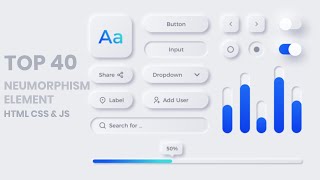 Top Neumorphism UI Design Using Html CSS amp Javascript  Neumorphism Effect  Neumorphism Element [upl. by Gallager]