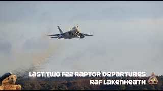 Last Two AK Tail Elmendorf AFB F22 Raptors Depart from RAF Lakenheath  20122 aviation [upl. by Purdy419]