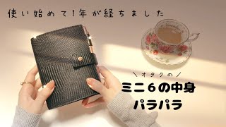 【手帳の中身】ミニ６購入から１年経過┊今の中身を大公開🌟 [upl. by Nosnar]