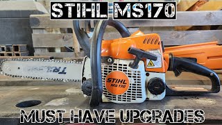 Stihl MS170  Cheap Must Have Upgrades  Huge Improvements stihl [upl. by Gnouc840]