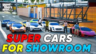 SUPER CARS SHIPMENT FOR SHOWROOM  GTA 5  Real Life Mods 567  URDU [upl. by Boarer]