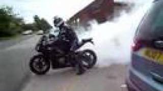 Honda Fireblade CBR1000RR BURNOUT [upl. by Anialeh]