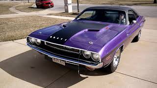 REV SOLD 1970 DODGE CHALLENGER RT 440 SIX PACK Plum Crazy Purple [upl. by Heiner]