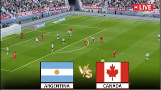 🔴LIVE  ARGENTINA vs CANADA I COPA AMERICA 2024 I SEMI FINAL FULL STREAMING I eFOOTBALL PES 21 [upl. by Dlorag]