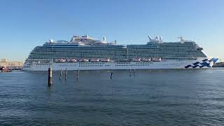 Enchanted Princess undocking in Brooklyn  October 19 2024 [upl. by Yruama687]