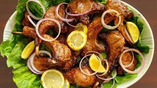 Grilled Lamb Chops recipe in descriptionfood viralvideo bbq bawarchikhana [upl. by Haisi]