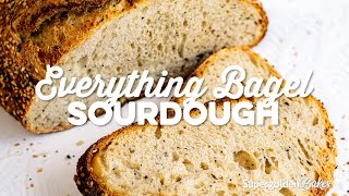 Everything Bagel Sourdough Sourdough with Everything Bagel Seasoning  Supergolden Bakes [upl. by Ellene]