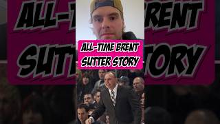 Brent Sutter once took all the players one pieces away and gave them wood sticks at intermission 😂 [upl. by Ynnal781]