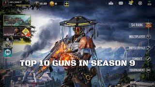 TOP 10 GUNSLOADOUTS IN CODM FOR SEASON 9 BR codm [upl. by Eatnom]