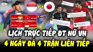 Lịch Trực Tiếp ĐT Nữ VN Hôm Nay  Truyền Thông Châu Á Đồng Loạt Nhắc ĐTVN Khi INDO Thua Thảm NhậtBản [upl. by Vite]