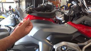 Lidlox grip tip helmet lock installation on a BMW R1200 GS [upl. by Mosora]