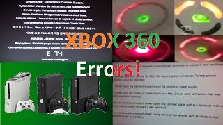 Xbox 360 All Errors [upl. by Onaireves]