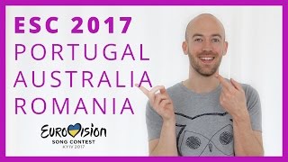 Reviews of Portugal Australia Romania  Eurovision 2017 [upl. by Caren]