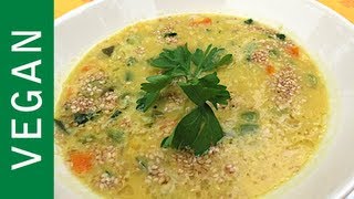 Zuppa Thailandese Tom Yam Vegan con Lenticchie Rosse e Cocco [upl. by Ahsetan252]