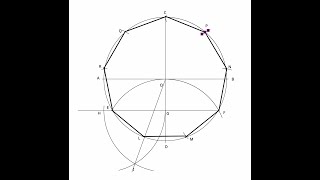 Costruire un ennagono data la circonferenza [upl. by Wurst]