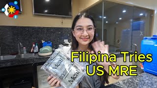 Filipina tries US MRE  HALA Beef Roast with Veg [upl. by Lotsirb]