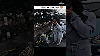 Cute Girl Hit My Bike 🥵 shorts bike motovlog [upl. by Atteirneh]