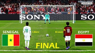 Senegal vs Egypt  Penalty Shootout  السنغال ضد مصر  AFCON 2022 Final  Mane vs Salah  PES 2021 [upl. by Rebekkah]