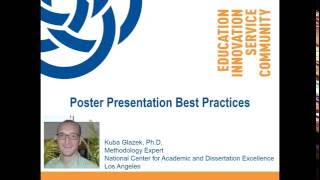 Poster presentation best practices Kuba Glazek PhD [upl. by Solis]