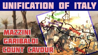 इटली का एकीकरण  Unification of Italy in hindi Italy mazzini garibaldi countcavour unification [upl. by Nagey1]