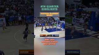 4TH QTR GAME HIGHLIGHTS PAMPANGA VS QUEZON GAME 3  MPBL NATIONAL FINALS  MPBL 2024 [upl. by Ecidnak]