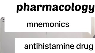 ANTIHISTAMINE DRUGs MNEMONICS pharmocology Hindi antihistamines antihistamine pharmacology [upl. by Gelasias]