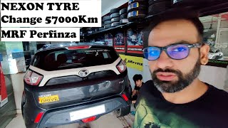 Tata Nexon Tyre Change  MRF Perfinza [upl. by Cardwell]