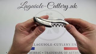 Laguiole Sommelier Corkscrew Shiny Stainless Steel  Laguiole UK [upl. by Hollie]