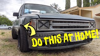 Toyota HILUX  PICKUP Lowering  DRIFT TRUCK SETUP FOR CHEAP [upl. by Orbadiah]