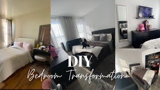 BEDROOM MAKEOVER  APARTMENT FRIENDLY RENOVATIONS  SMALL NYC APARTMENT TRANSFORMATION [upl. by Storer]