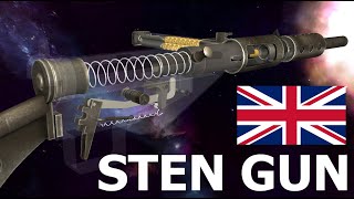 How a Sten Gun Works  WW2 SMG  Operation and Field Strip [upl. by Erasmus387]