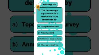 Hydrology PYQ hydrology mcq civilengineeering civilengineergirl56 👍 [upl. by Ttam]