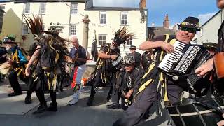 Wreckers Border Morris 3 Jolly Sheepskins Wreckers Day Cawsand Square Cornwall 17 Sept 2022 [upl. by Notyal]