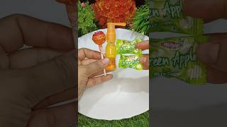 Pim Pom Candy  Spray Liquid Orange Jelly  Green Apple Jelly Popsicleshorts icecream shortvideo [upl. by Arlee]