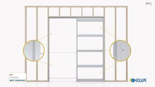 How to assemble a pocket door frame kit  ECLISSE 2x4 frame  US standard [upl. by Aihsei]