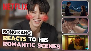 Song Kang reacts to kiss scenes and pickup lines from his own romance dramas ENG SUB [upl. by Iroc]