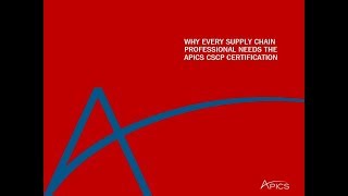 Why Every Supply Chain Professional Needs the APICS CSCP [upl. by Adnoek443]