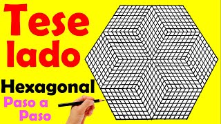 teselado hexagonal paso a paso [upl. by Ahsyekal]