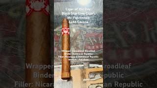 Black Star Line Cigars Mr Fahrenheit 6x46 Corona Shorts Short CigarOfTheDay CigarReview [upl. by Cesaria40]