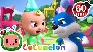 Animals Musical Chairs Game Happy Birthday 🥳  CoComelon  Animal Time  Nursery Rhymes for Babies [upl. by Pudendas]