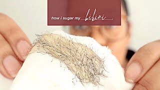 DIY YOUR BRAZILIAN WAX AT HOME  My Sugaring Routine [upl. by Shriver]