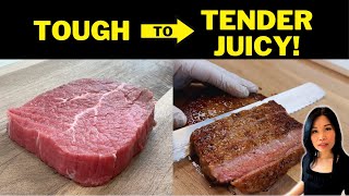 How to Tenderize Steaks with Baking Soda  EASY [upl. by Rambow]