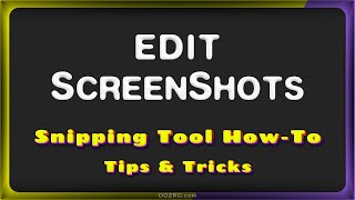 Edit Screenshots Taken with Snipping Tool on Windows 11 PC [upl. by Gilmour]