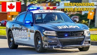 Kirkland  Montréal Police Service SPVM Car 975 Responds FAST as Backup to Disturbance Call [upl. by Shandeigh274]