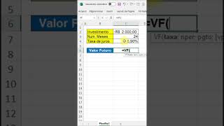 Como calcular o valor futuro de um investimento no Excel [upl. by Lander987]